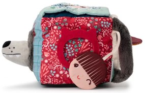 Lilliputiens - textilná kocka s aktivitami - vlk Ľudovít