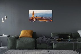 Obraz na plátne Italy Castle sunset panorama 140x70 cm
