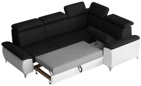 Rohová sedačka Chester B, Dostupné poťahy: ekokoža Soft 017 + Malmo New 96, Strana: pravá