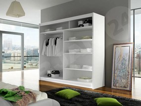 Šatníková skriňa London VI, Farby: sonoma, Osvetlenie: osvetlenie LED RGB - farebné