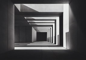 Fototapeta - Štvorcový tunel (147x102 cm)