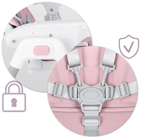 Detská jedálenská stolička Ricokids Tulo ružová
