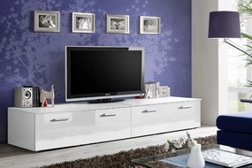 TV stolík/skrinka Deon 23 WW DU (biela + lesk biely). Akcia -21%. Vlastná spoľahlivá doprava až k Vám domov. 764366