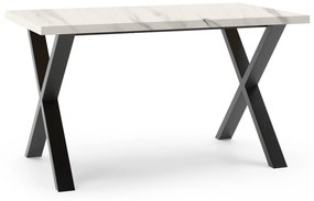 Rozkladací jedálenský stôl ARTEM biely mramor Rozmer stola: 120/220x80cm