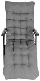 ModernHome Mäkký sivý vankúš na záhradné ležadlo, 160 cm