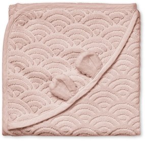 Staroružová detská osuška s kapucňou z Bio bavlny 80x80 cm Dusty Rose – Cam Cam Copenhagen