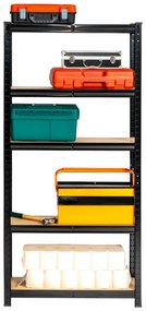 Kovový regál REGMET 70x30x154 cm černý