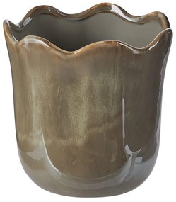 GLAZE Kvetináč 19 cm - olivová