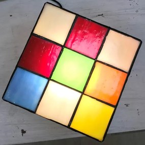 Lampa tiffany RUBIK 15*15*15