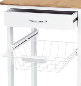 Servírovací stolík biely DR-044