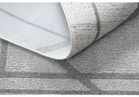 Moderný koberec NOBLE 1520 45 Vintage, geometrický , riadky - Štrukturálny, dve vrstvy rúna, sivá Veľkosť: 180x270 cm