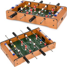 MULTISTORE Drevený mini stolný futbal pre deti s počítadlami gólov a 2 loptami