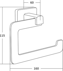 Mexen príslušenstvo, ASIS držiak na wc papier, čierny, 7017633-70