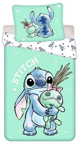 Bavlnené detské obliečky na jednolôžko v mentolovej farbe 140x200 cm Lilo &amp; Stitch "Buddies" – Jerry Fabrics