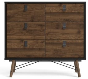 Tmavohnedá komoda Tvilum Ry, 102 x 95 cm