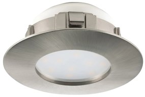 EGLO Zápustné bodové kúpeľňové LED svietidlo PINEDA, strieborné