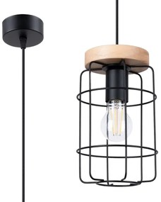 Sollux SL.1263 - Luster na lanku GOTTO 1xE27/15W/230V čierna
