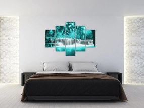 Obraz - Modrý vodopád (150x105 cm)