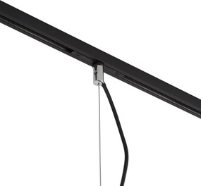 Dizajnová závesná lampa chrómová pre 1-fázový koľajnicový systém - Slimline Sara