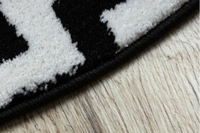 styldomova Čiernobiely koberec sketch cik-cak kruh F561