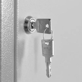 Pojazdný pracovný stôl do dielne GD, smrek + buková preglejka, 1 skrinka, 1 polica, 1190 x 600 x 850 mm, sivá