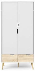 Biela šatníková skriňa Tvilum Oslo, 99 x 200 cm