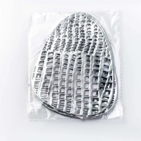 Súprava podšálok pod hrnček 10 x 13 cm strieborná