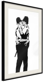 Artgeist Plagát - Kissing Coppers [Poster] Veľkosť: 20x30, Verzia: Čierny rám
