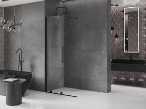Mexen Velar, posuvné dvere do otvoru typ Walk-In 75 cm, 8mm číre sklo, čierna matná, 871-075-000-03-70