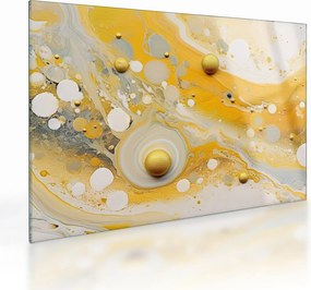 Sklenený obraz - Abstraktné pozadia so zlatým dekorom (70x50 cm)