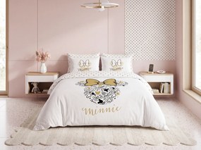 Detské obliečky MINNIE GOLD biele Rozmer obliečky: 70 x 90 cm | 140 x 200 cm