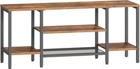 TV stolík Vasagle Werry 140 cm čierny/hnedý