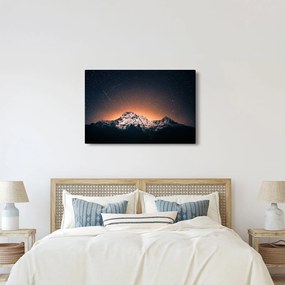 Obraz hviezdnej oblohy s horami (90x60 cm)
