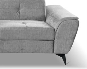 Rohová sedacia súprava Sergio, svetlo šedá látka, ľavý roh