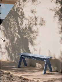 Modrá drevená záhradná lavica Navo – noo.ma