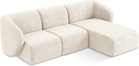 Béžová ženilková rohová pohovka (pravý roh/s leňoškou) Lani – Makamii