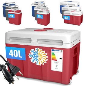 Jago Elektrický chladiaci box 2 v 1, 40 l, červená