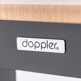 Doppler EXPERT WOOD antracit - záhradný hliníkový rozkládací stôl - 220/280x100x75 cm, hliník