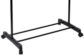 Vešiakový stojan BES na kolieskach čierny