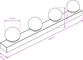 Brilagi - LED zrkadlové osvetlenie do kúpeľne HOLLYWOOD 4xLED/3W/230V IP44 chróm
