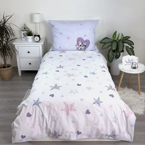 Jerry Fabrics Bavlnené obliečky 140x200 + 70x90 cm - Lilo and Stitch "Heart"