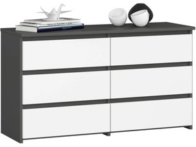 Komoda CL6 100 cm grafitovo šedá/biela