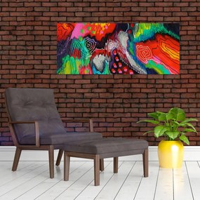 Obraz abstraktné - farby (120x50 cm)