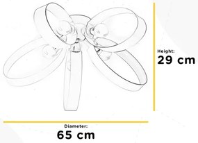 ONLI - Stropné svietidlo SERENA 5xE14/6W/230V biela