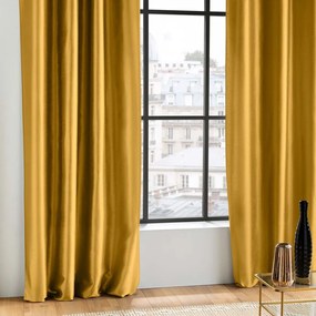 Žltý záves z mikrosaténu 140x240 cm Shana – douceur d'intérieur
