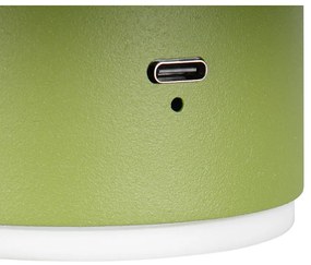 Zelené LED nástenné svietidlo na USB Davey – Trio