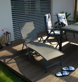 Doppler BALI - skladacie hliníkové záhradné lehátko - 2. trieda (N437)