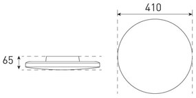 LED stmievateľné stropné svietidlo VARIO NOVA LED/22/32W/230V pr. 41 cm IP44 bie