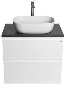 Aqualine Aqualine, ALTAIR skrinka s doskou 68 cm, biela/antracit bridlica, AI270-03