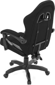 Herná stolička čierna / sivá KA-R209 GREY